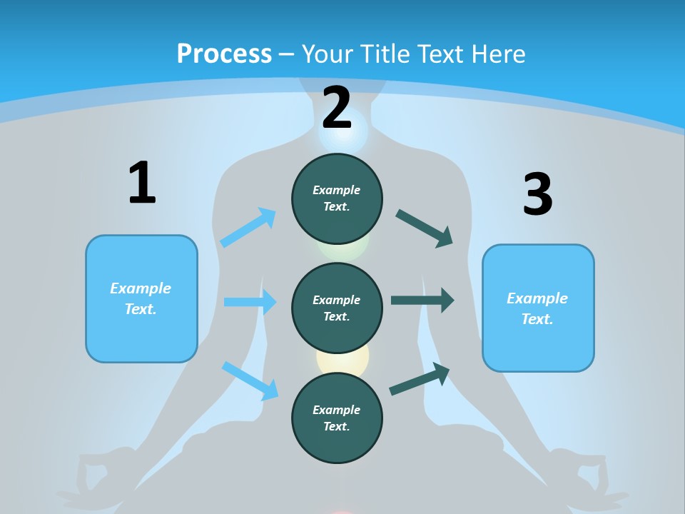 A Person Sitting In A Lotus Position With Seven Chakras PowerPoint Template