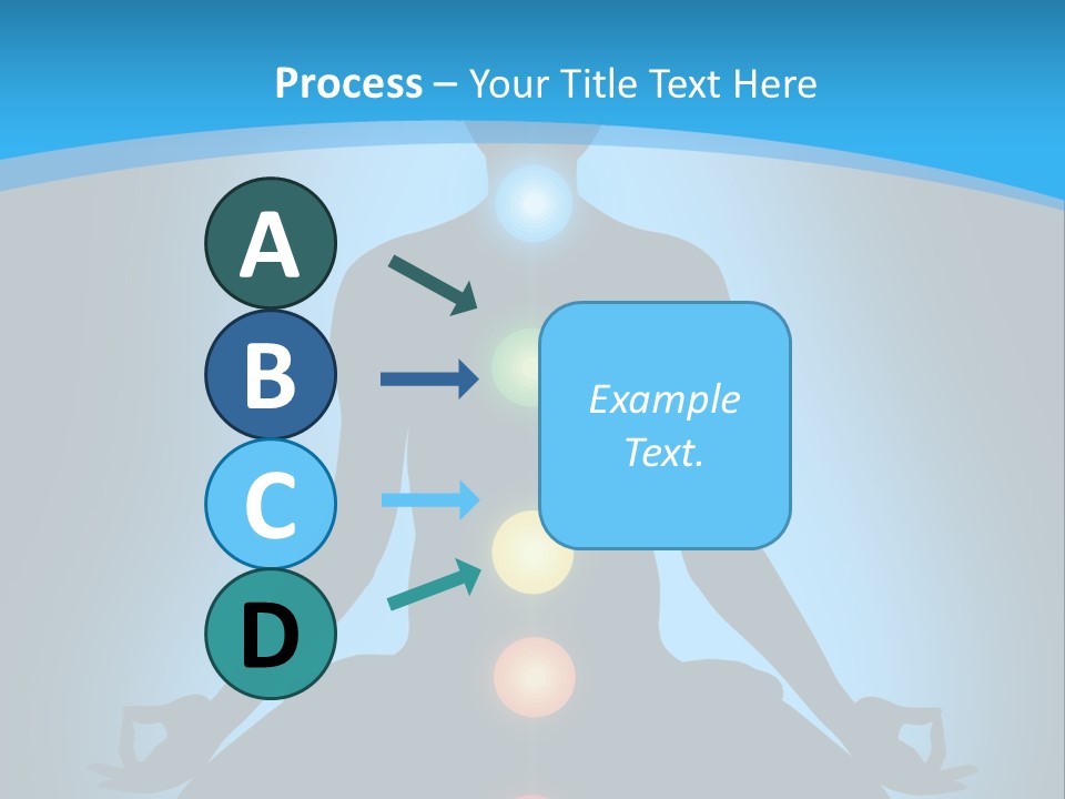 A Person Sitting In A Lotus Position With Seven Chakras PowerPoint Template