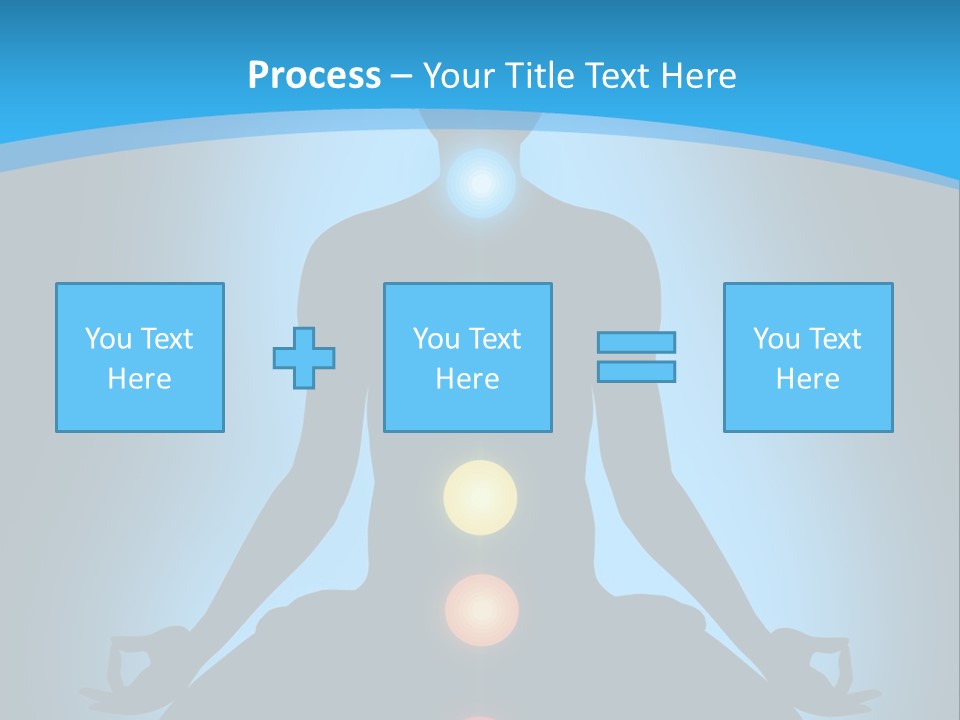 A Person Sitting In A Lotus Position With Seven Chakras PowerPoint Template