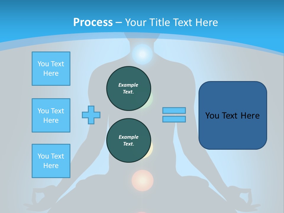 A Person Sitting In A Lotus Position With Seven Chakras PowerPoint Template