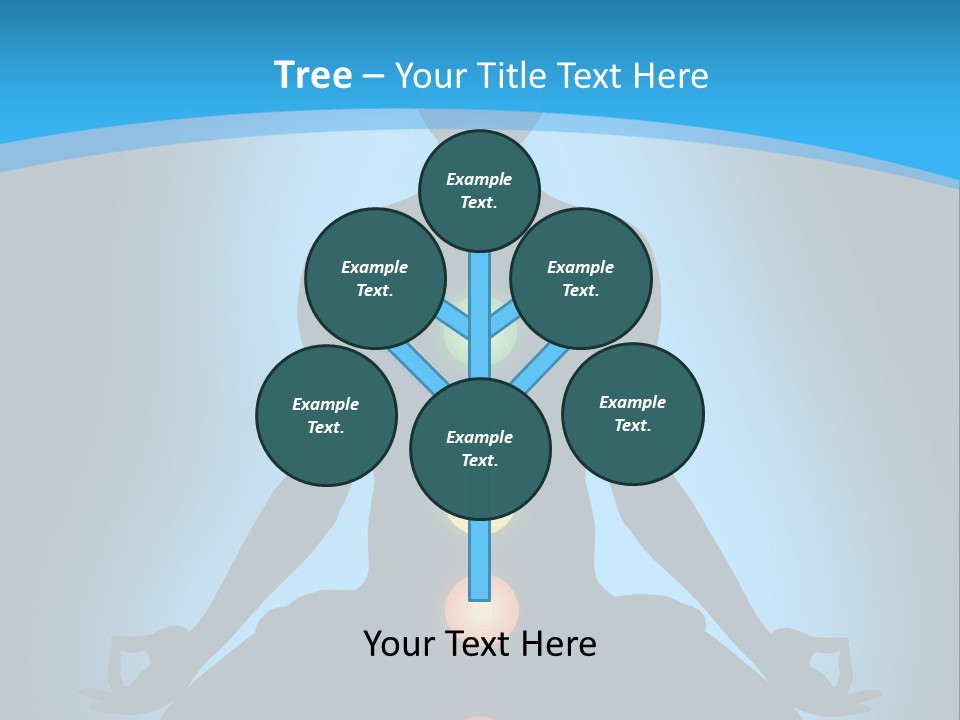 A Person Sitting In A Lotus Position With Seven Chakras PowerPoint Template