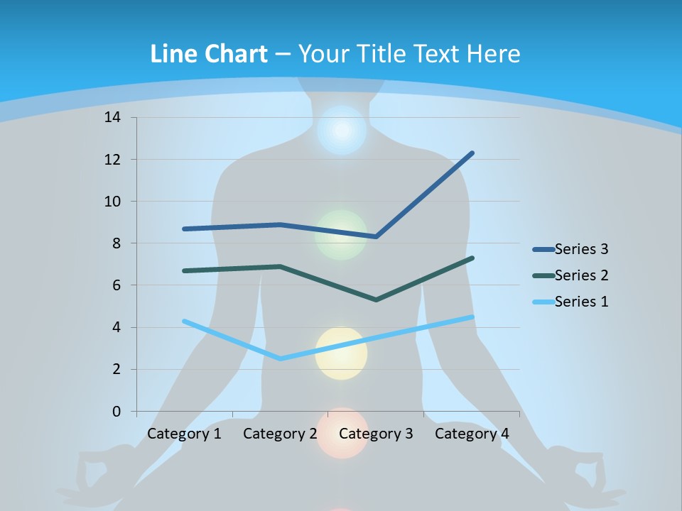 A Person Sitting In A Lotus Position With Seven Chakras PowerPoint Template