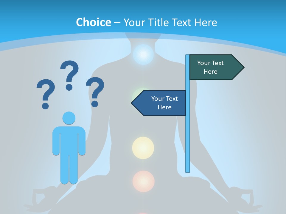 A Person Sitting In A Lotus Position With Seven Chakras PowerPoint Template