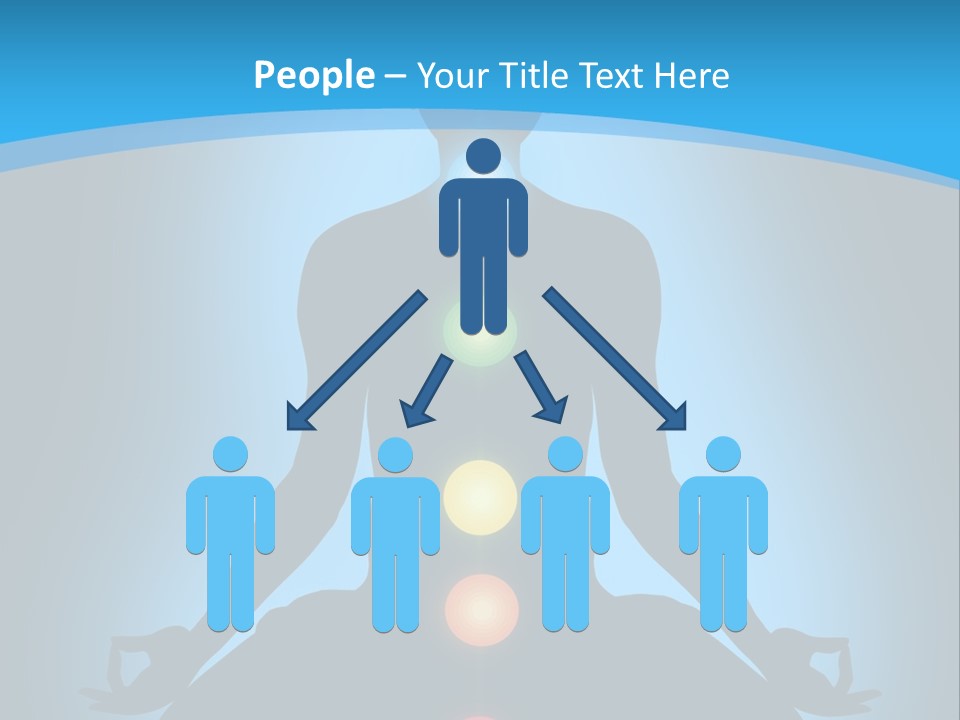 A Person Sitting In A Lotus Position With Seven Chakras PowerPoint Template