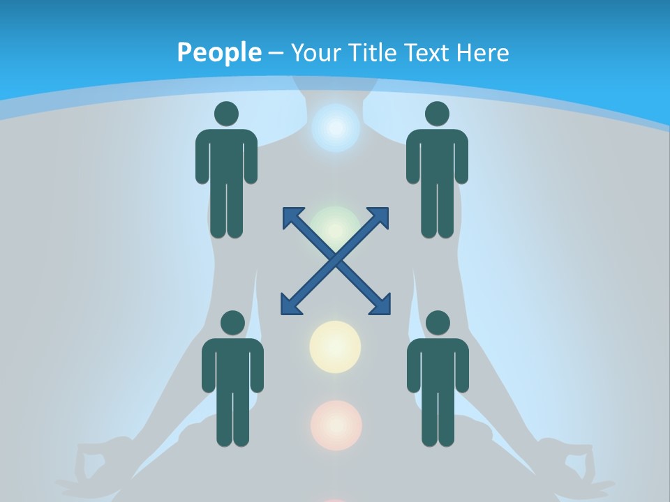 A Person Sitting In A Lotus Position With Seven Chakras PowerPoint Template