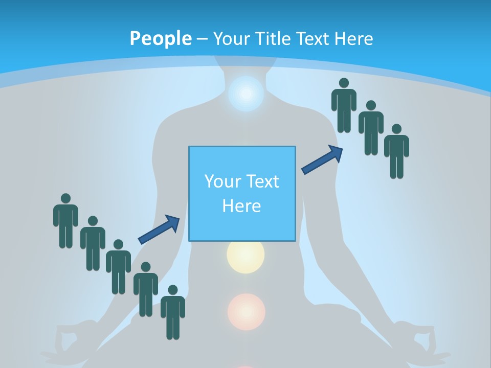 A Person Sitting In A Lotus Position With Seven Chakras PowerPoint Template