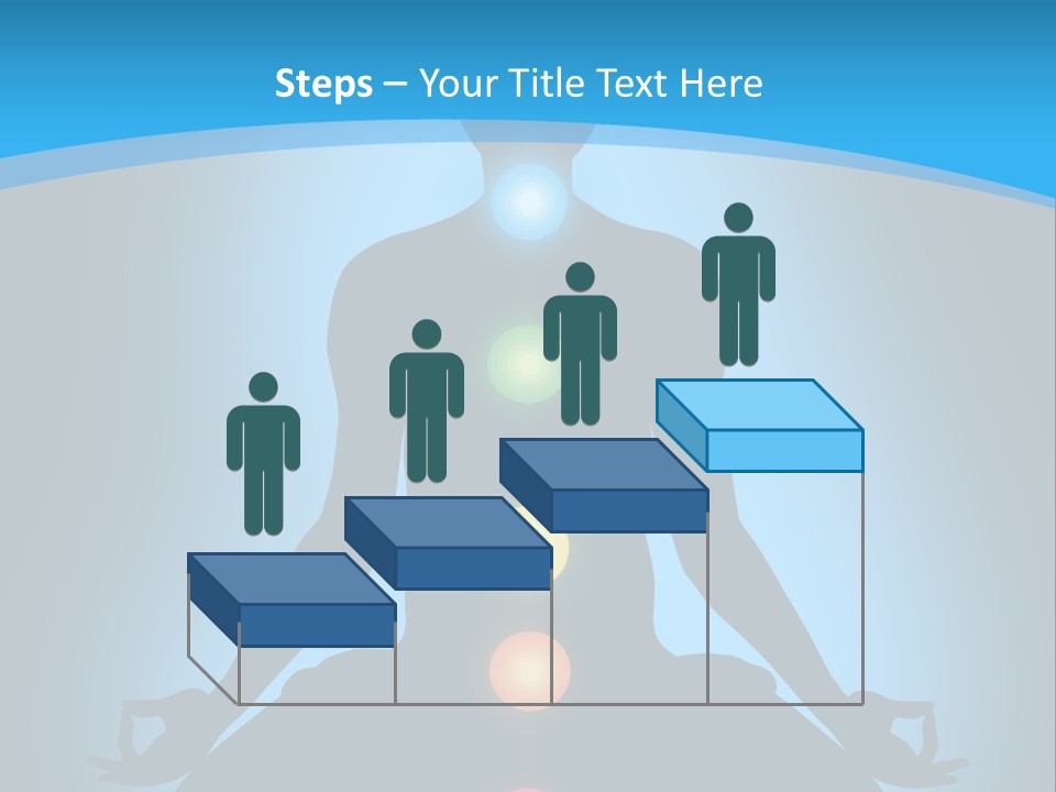 A Person Sitting In A Lotus Position With Seven Chakras PowerPoint Template