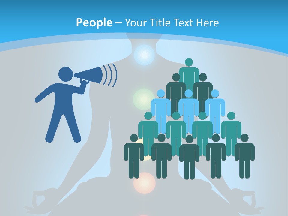 A Person Sitting In A Lotus Position With Seven Chakras PowerPoint Template