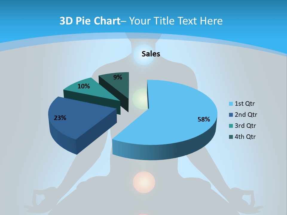 A Person Sitting In A Lotus Position With Seven Chakras PowerPoint Template