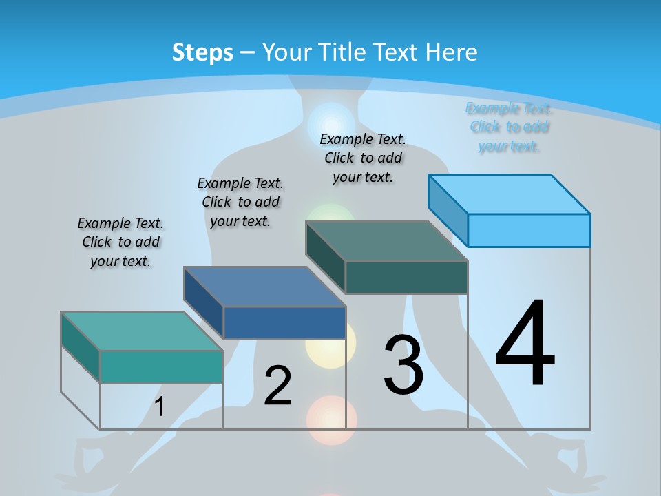 A Person Sitting In A Lotus Position With Seven Chakras PowerPoint Template
