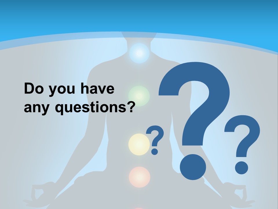 A Person Sitting In A Lotus Position With Seven Chakras PowerPoint Template