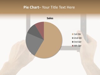 Portable White Screen Holding PowerPoint Template