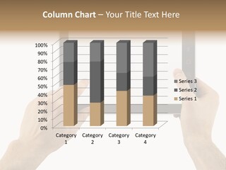 Portable White Screen Holding PowerPoint Template