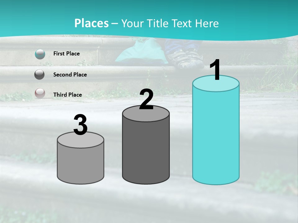 Stone Steps Disappointed Sitting PowerPoint Template