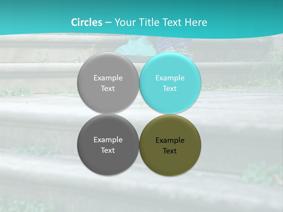 Stone Steps Disappointed Sitting PowerPoint Template