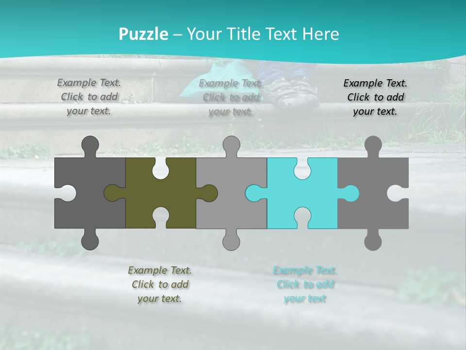 Stone Steps Disappointed Sitting PowerPoint Template