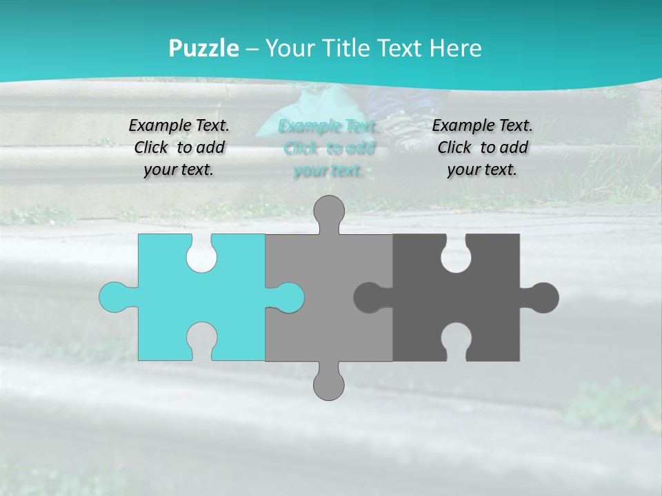 Stone Steps Disappointed Sitting PowerPoint Template