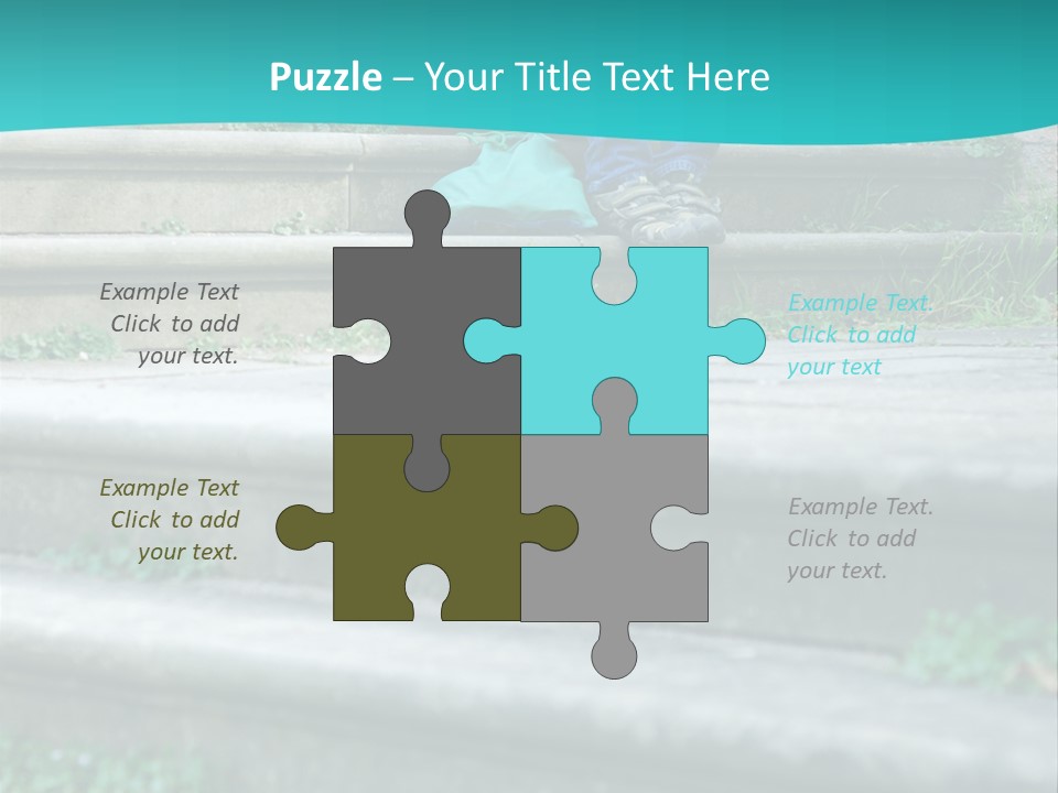 Stone Steps Disappointed Sitting PowerPoint Template