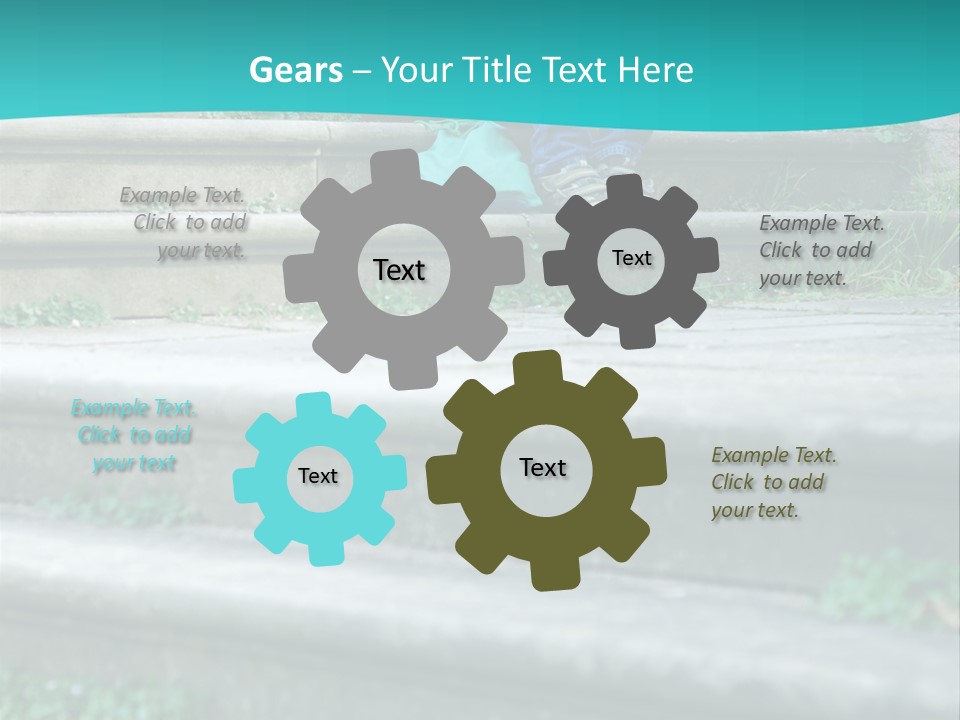 Stone Steps Disappointed Sitting PowerPoint Template