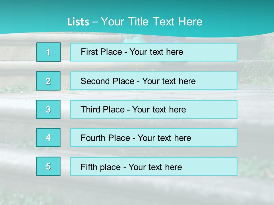 Stone Steps Disappointed Sitting PowerPoint Template