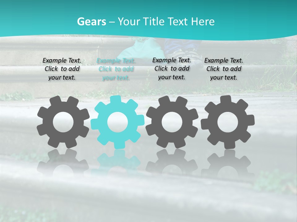 Stone Steps Disappointed Sitting PowerPoint Template