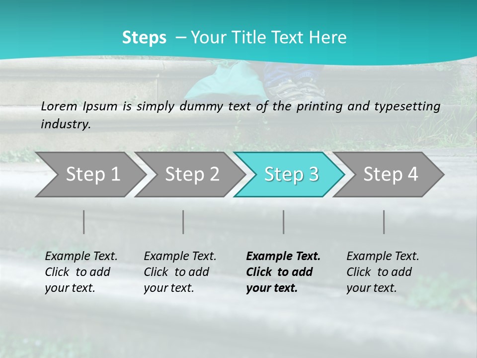 Stone Steps Disappointed Sitting PowerPoint Template