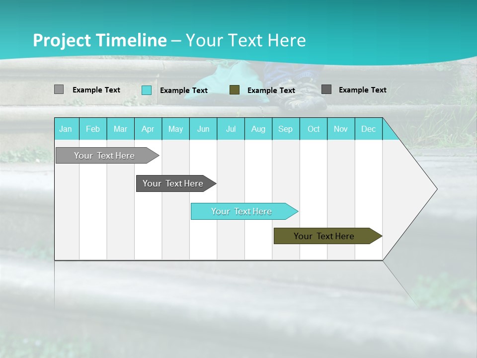 Stone Steps Disappointed Sitting PowerPoint Template