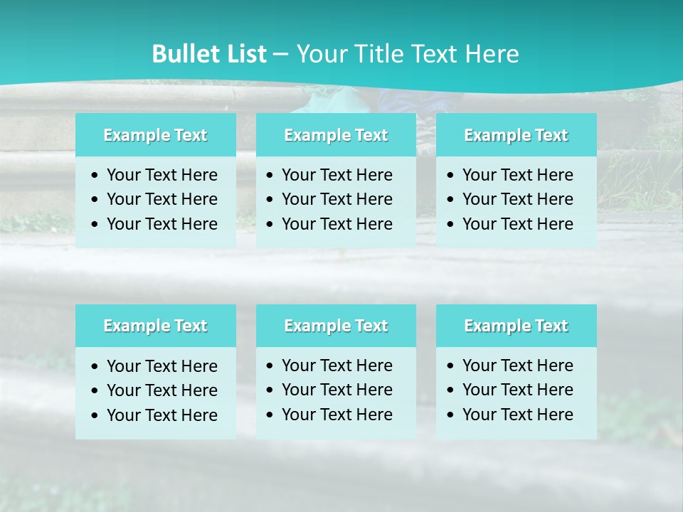 Stone Steps Disappointed Sitting PowerPoint Template