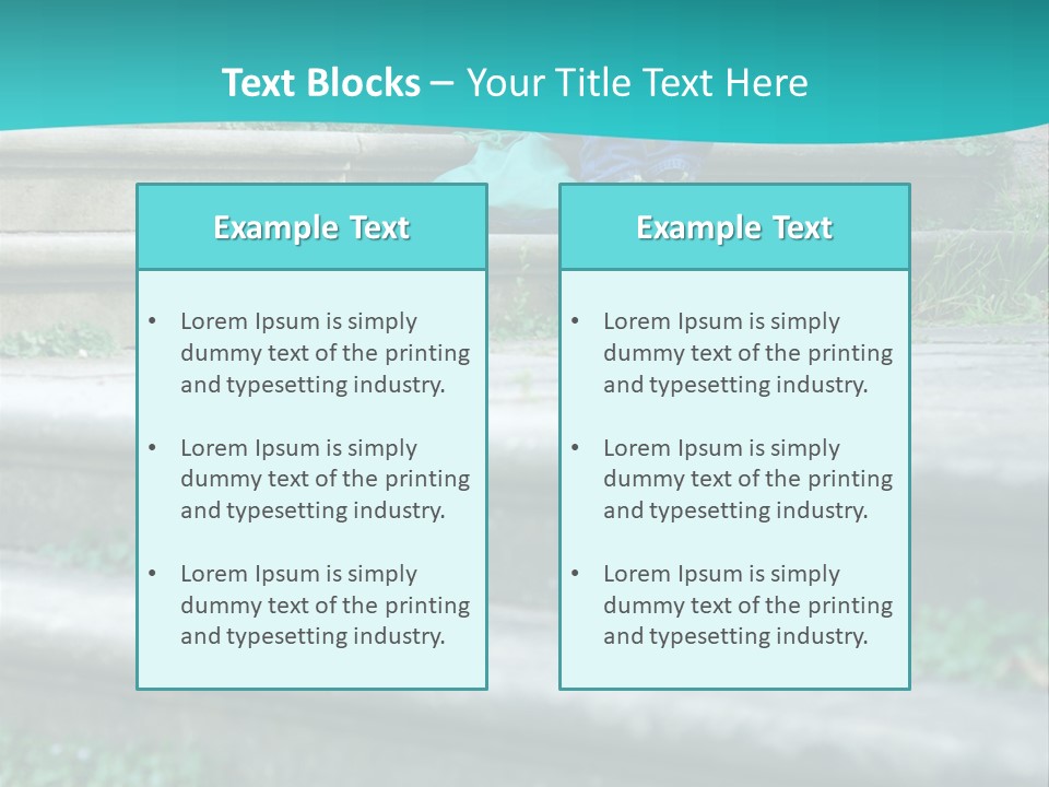 Stone Steps Disappointed Sitting PowerPoint Template