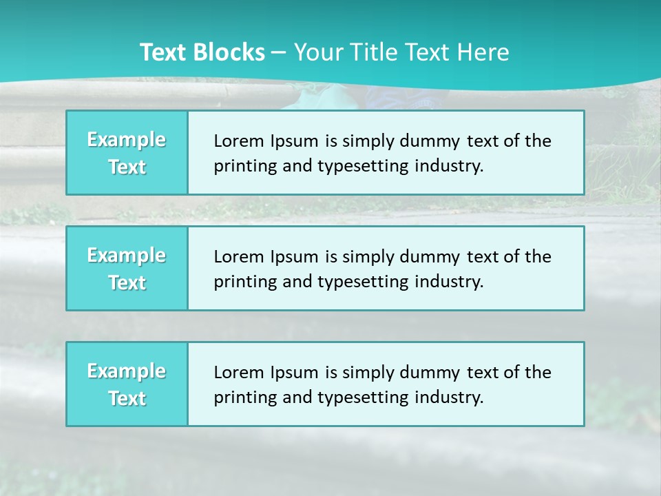 Stone Steps Disappointed Sitting PowerPoint Template