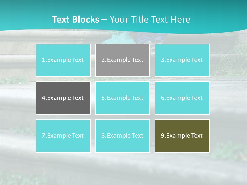 Stone Steps Disappointed Sitting PowerPoint Template