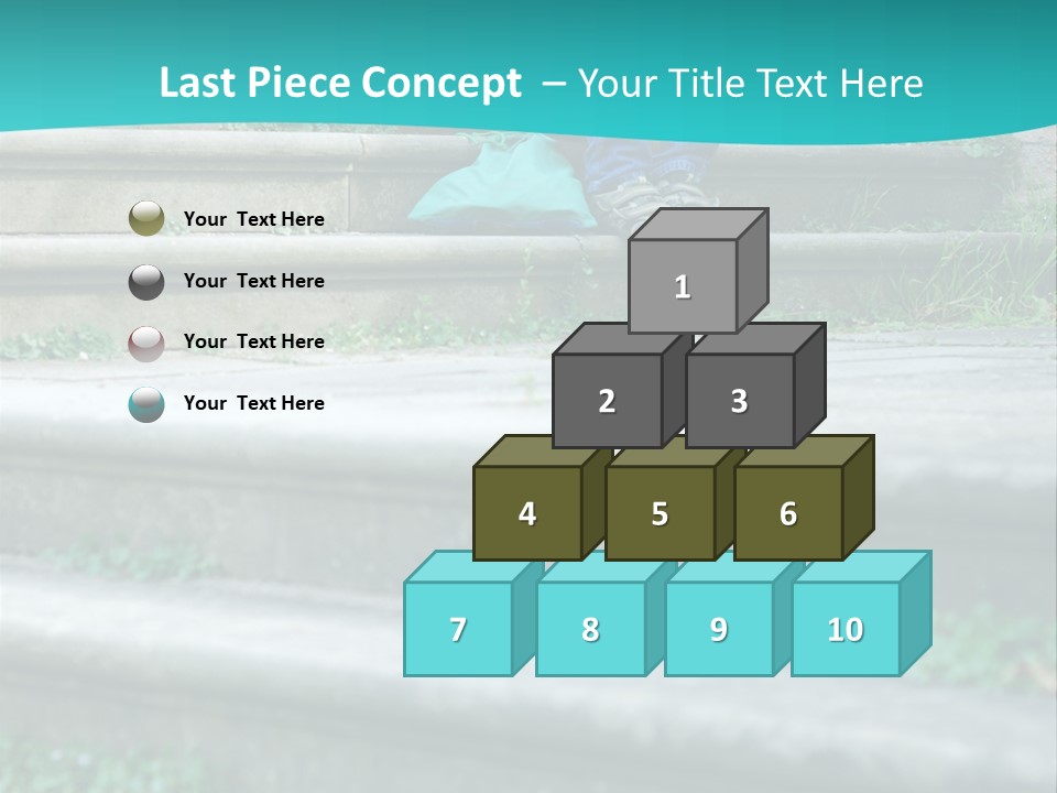 Stone Steps Disappointed Sitting PowerPoint Template