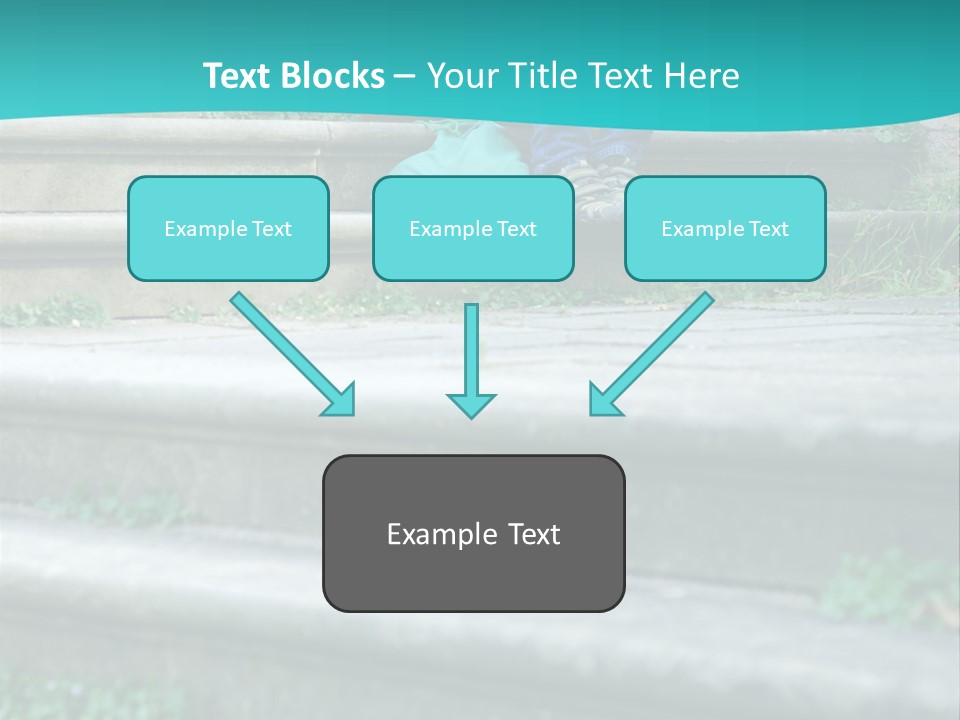 Stone Steps Disappointed Sitting PowerPoint Template