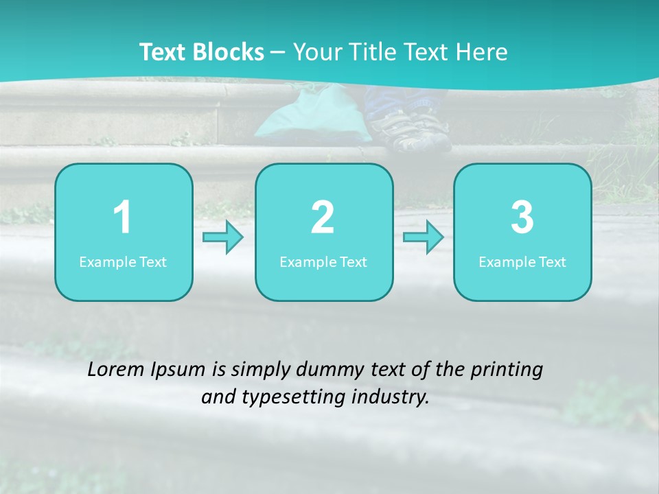 Stone Steps Disappointed Sitting PowerPoint Template
