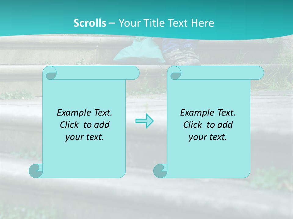 Stone Steps Disappointed Sitting PowerPoint Template