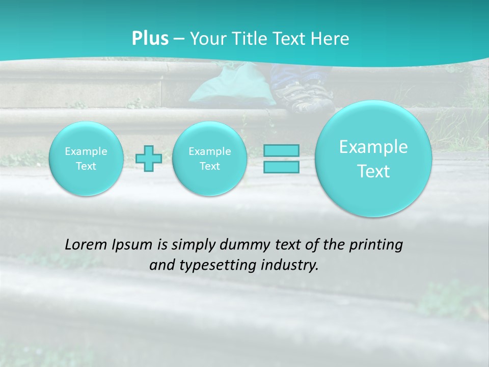 Stone Steps Disappointed Sitting PowerPoint Template