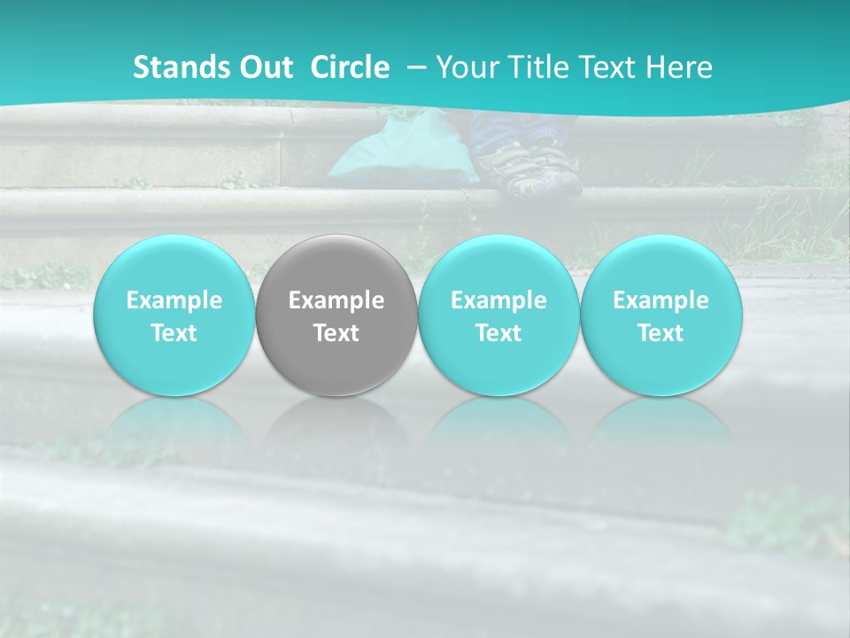 Stone Steps Disappointed Sitting PowerPoint Template