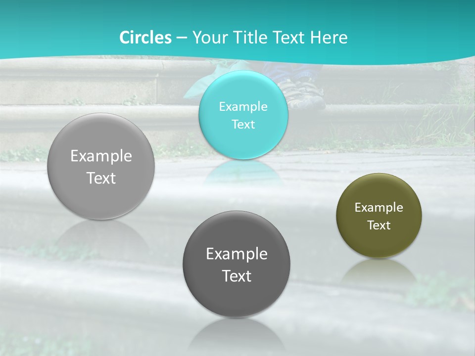 Stone Steps Disappointed Sitting PowerPoint Template