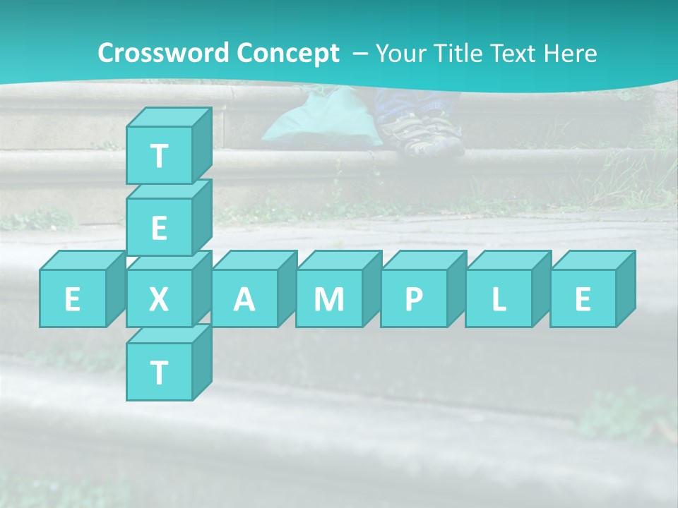 Stone Steps Disappointed Sitting PowerPoint Template