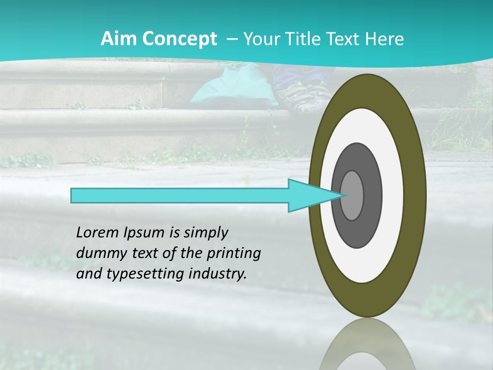 Stone Steps Disappointed Sitting PowerPoint Template