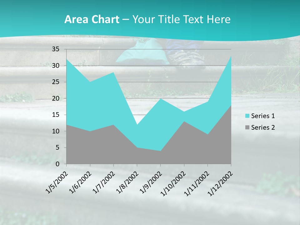 Stone Steps Disappointed Sitting PowerPoint Template