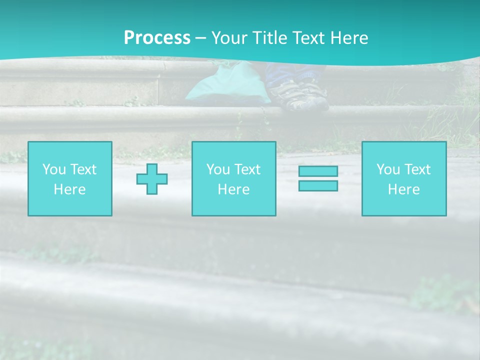 Stone Steps Disappointed Sitting PowerPoint Template
