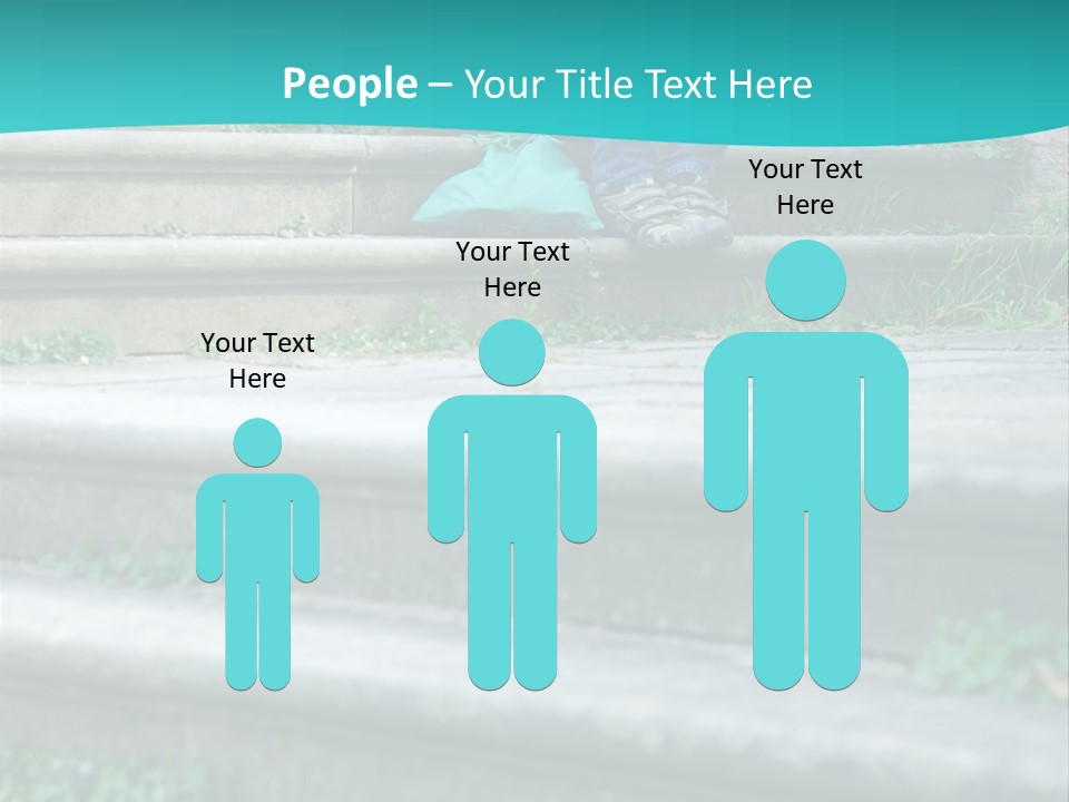 Stone Steps Disappointed Sitting PowerPoint Template