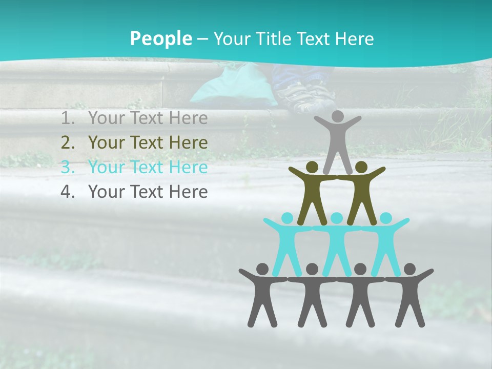 Stone Steps Disappointed Sitting PowerPoint Template