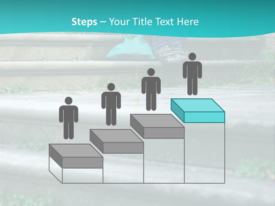 Stone Steps Disappointed Sitting PowerPoint Template