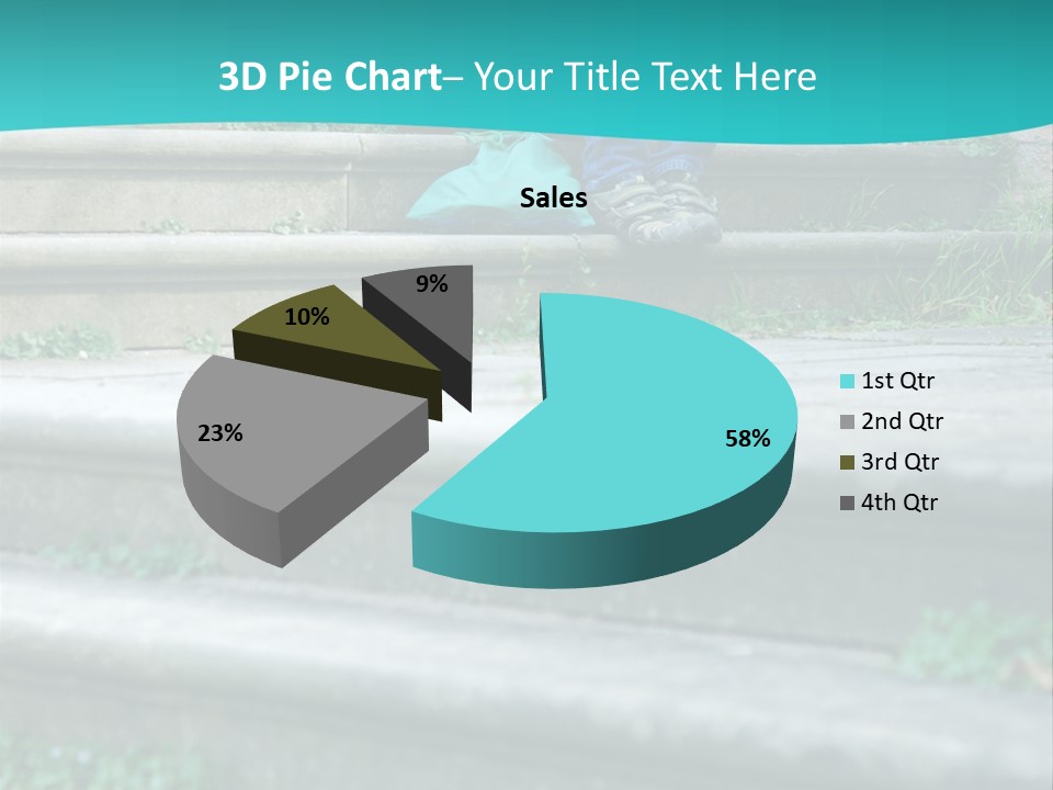 Stone Steps Disappointed Sitting PowerPoint Template