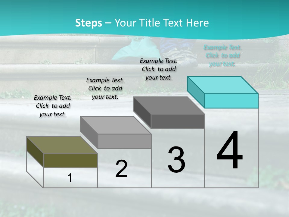 Stone Steps Disappointed Sitting PowerPoint Template