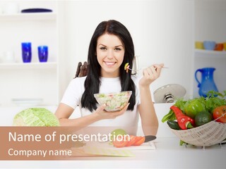 People Vegetable Happiness PowerPoint Template