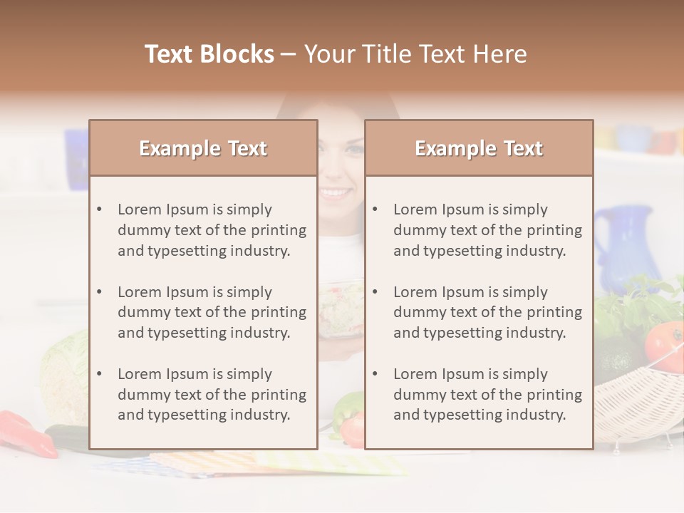 People Vegetable Happiness PowerPoint Template