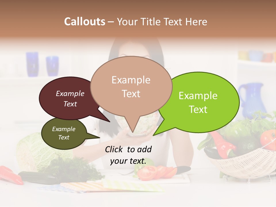 People Vegetable Happiness PowerPoint Template